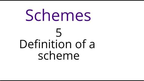 SCHEME definition and meaning .